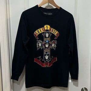 Guns n Roses Appetite For Destruction Long Sleeve Cotton T-Shirt Black Medium